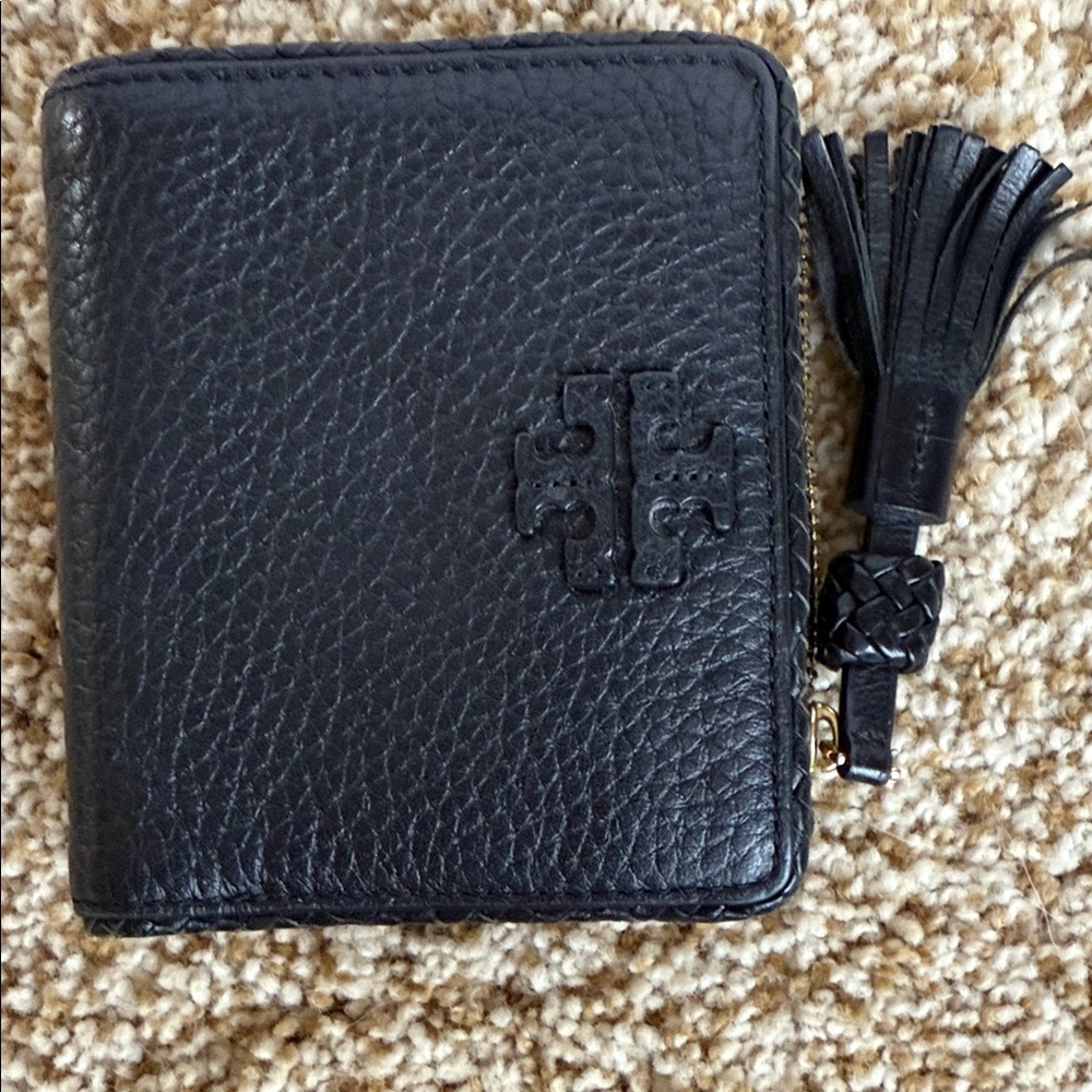 Tory Burch Black Leather Wallet